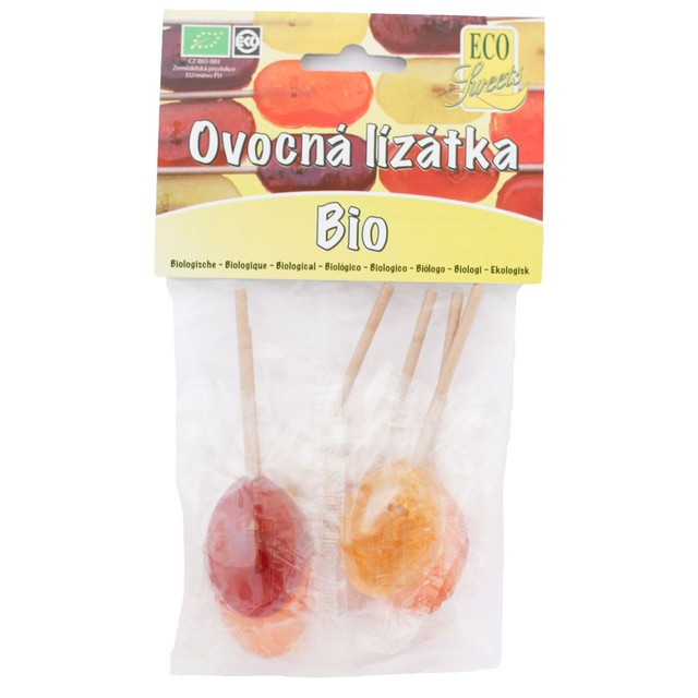 BIO ovocná lízátka bez cukru 6 ks 50 g 
